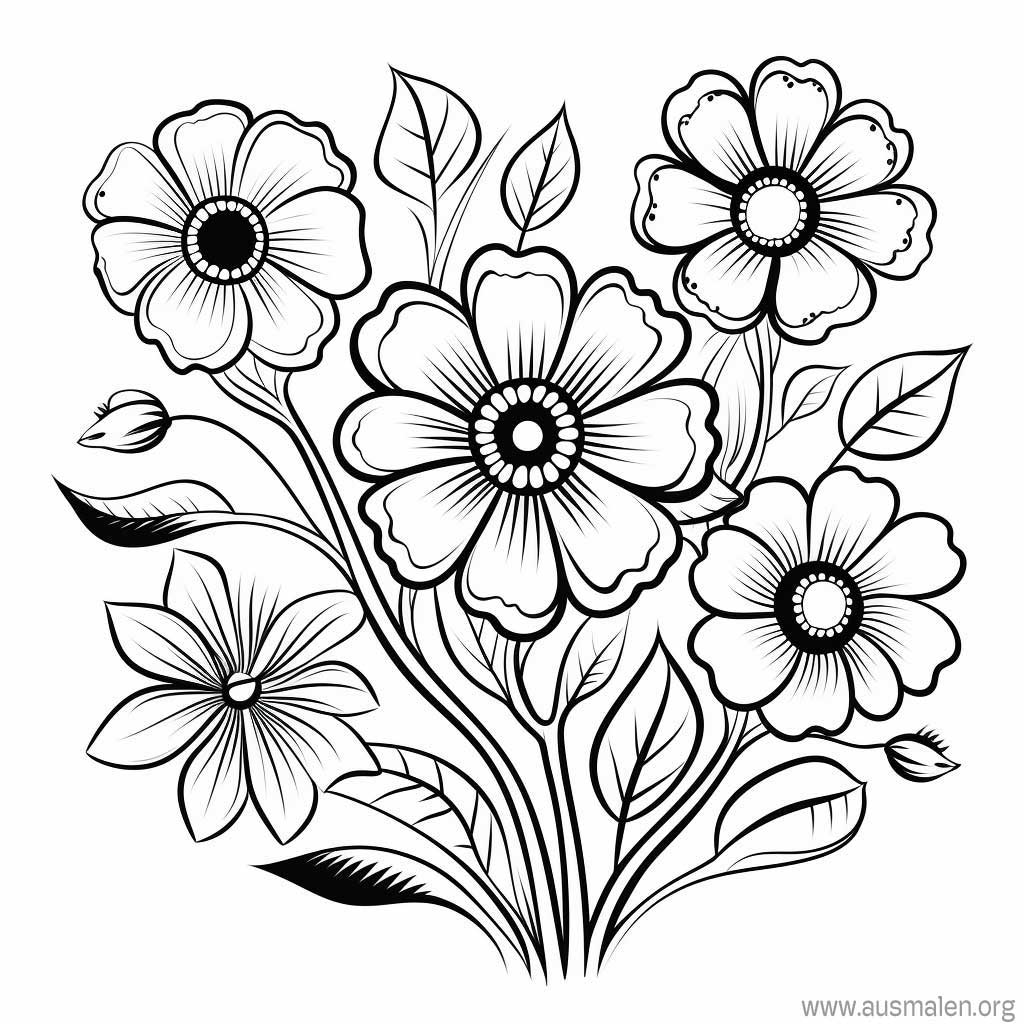 Ausmalbilder Blumen zum Ausdrucken - Kostenlose Malvorlagen Ausmalbilder Blumen zum Ausdrucken - Kostenlose Malvorlagen