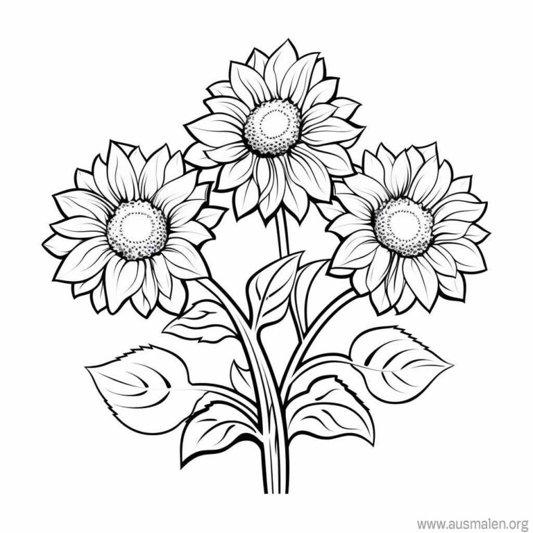  Ausmalbilder Blumen zum Ausdrucken - Kostenlose Malvorlagen 