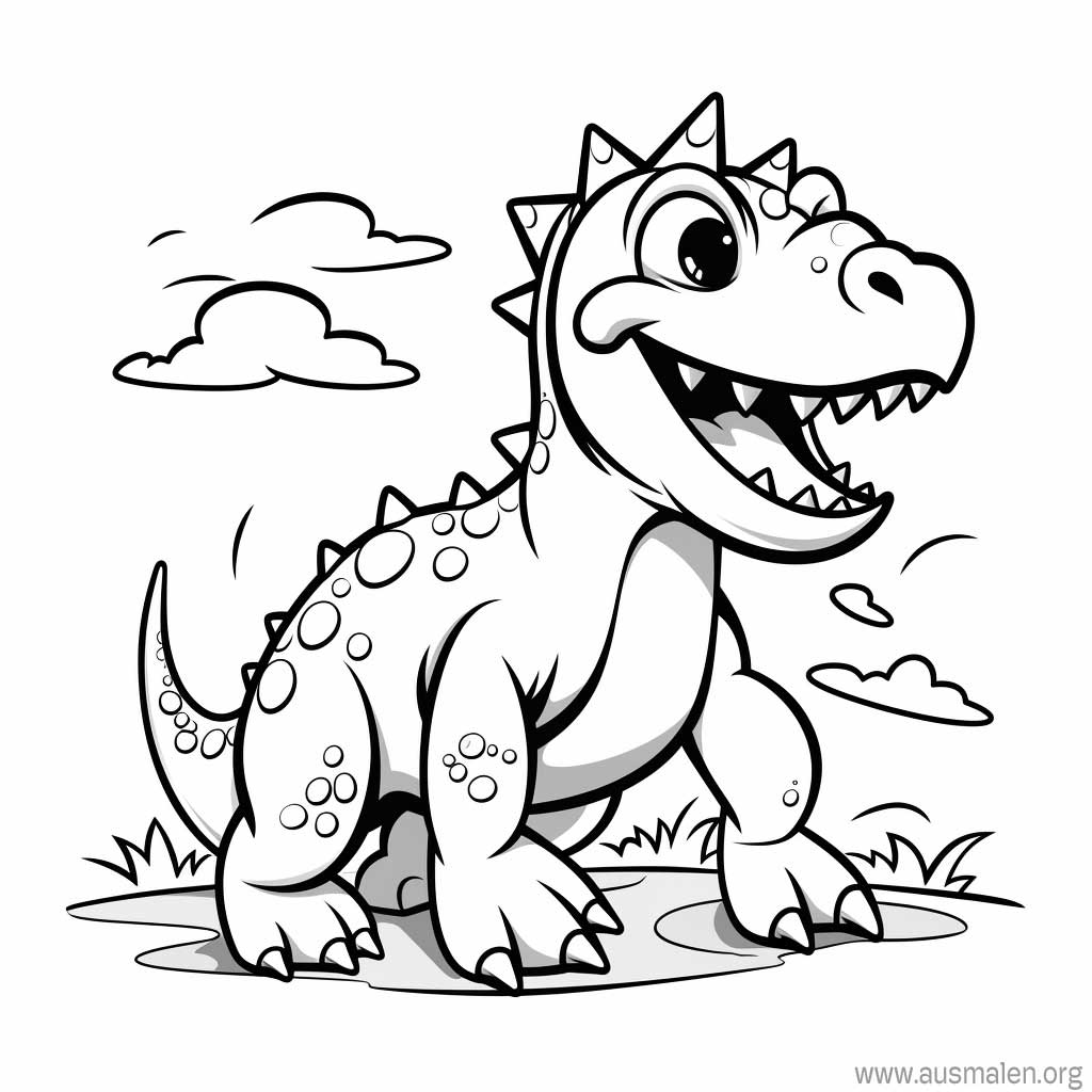  Ausmalbilder Dinosaurier zum Ausdrucken - Malvorlagen mit Dinos Motiv 