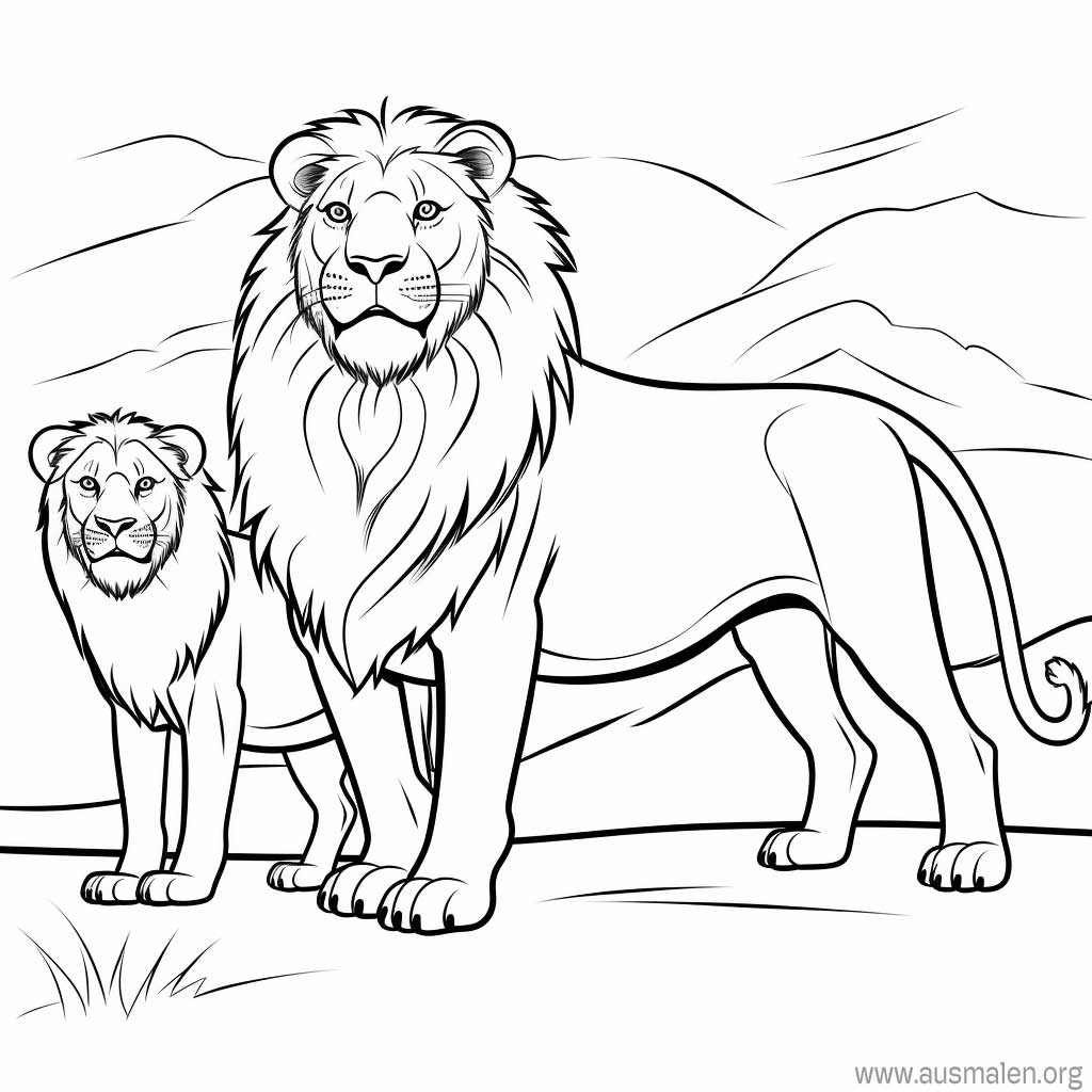  Ausmalbilder Löwe zum Ausdrucken - Kostenlose Malvorlagen 
