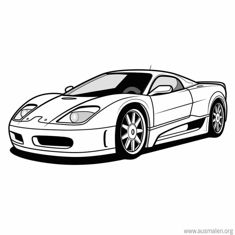  Ausmalbilder Autos zum Ausdrucken - Kostenlose Malvorlagen Illustration 