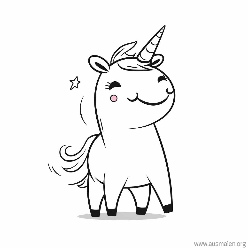 Ausmalbilder Einhorn zum Ausdrucken - Kostenlose Malvorlagen