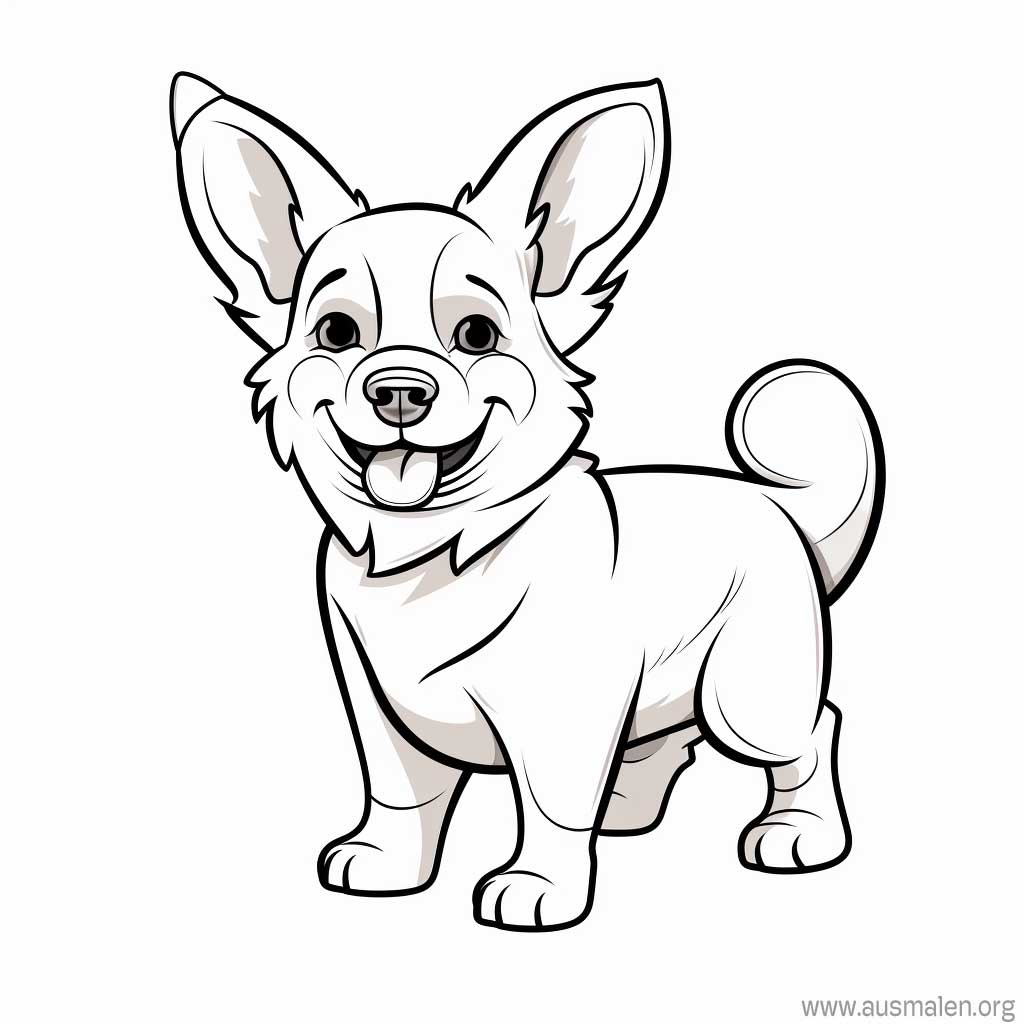 Ausmalbilder Hunde zum Ausdrucken - Kostenlose Malvorlagen