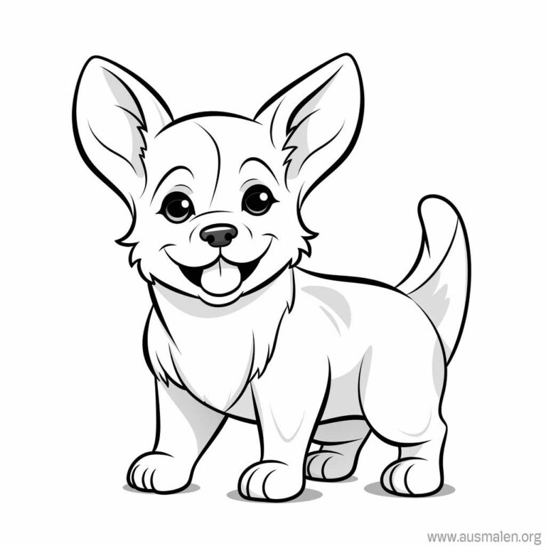  Ausmalbilder Hunde zum Ausdrucken - Kostenlose Malvorlagen Illustration 