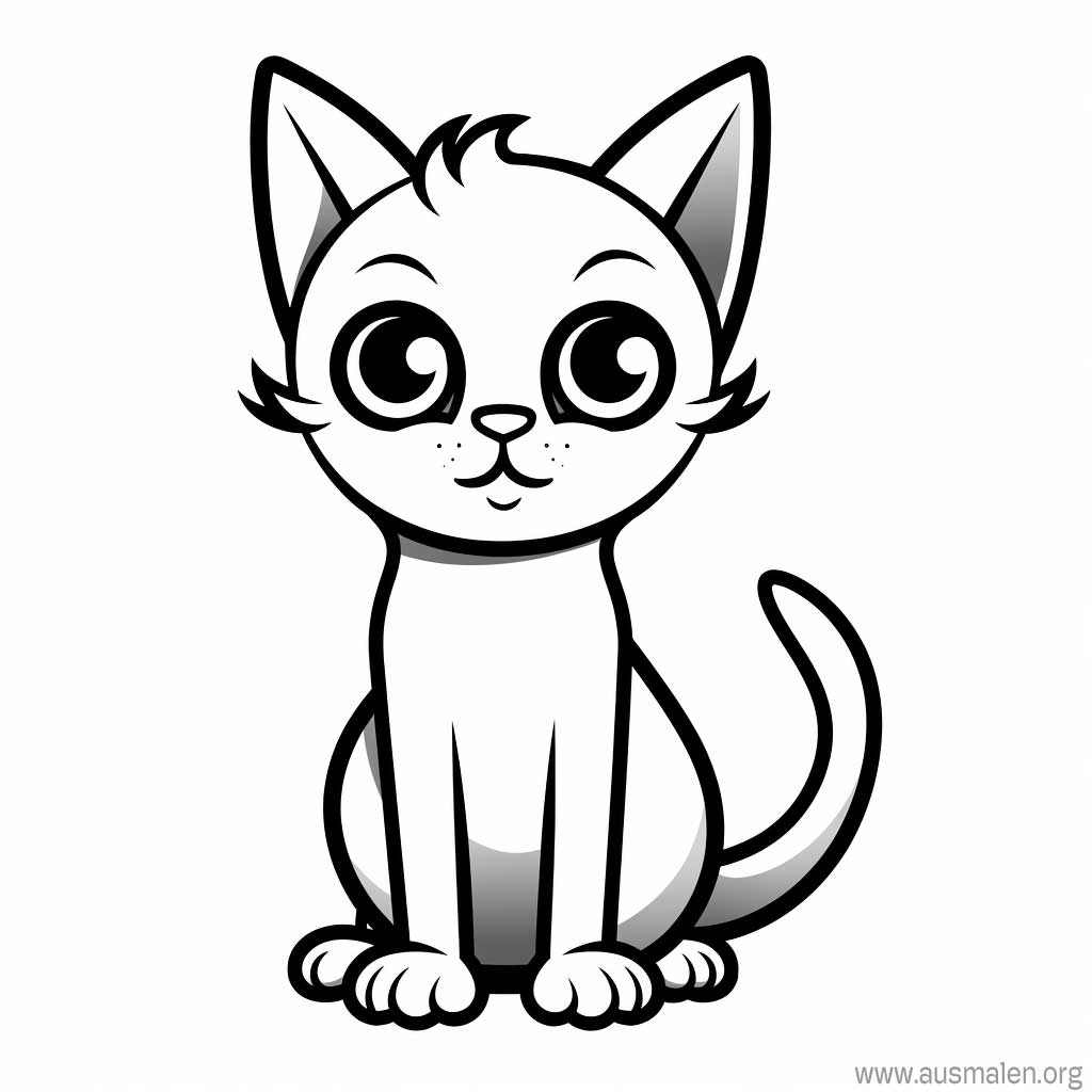  Foto zu Ausmalbilder Katzen zum Ausdrucken - Kostenlose Malvorlagen 