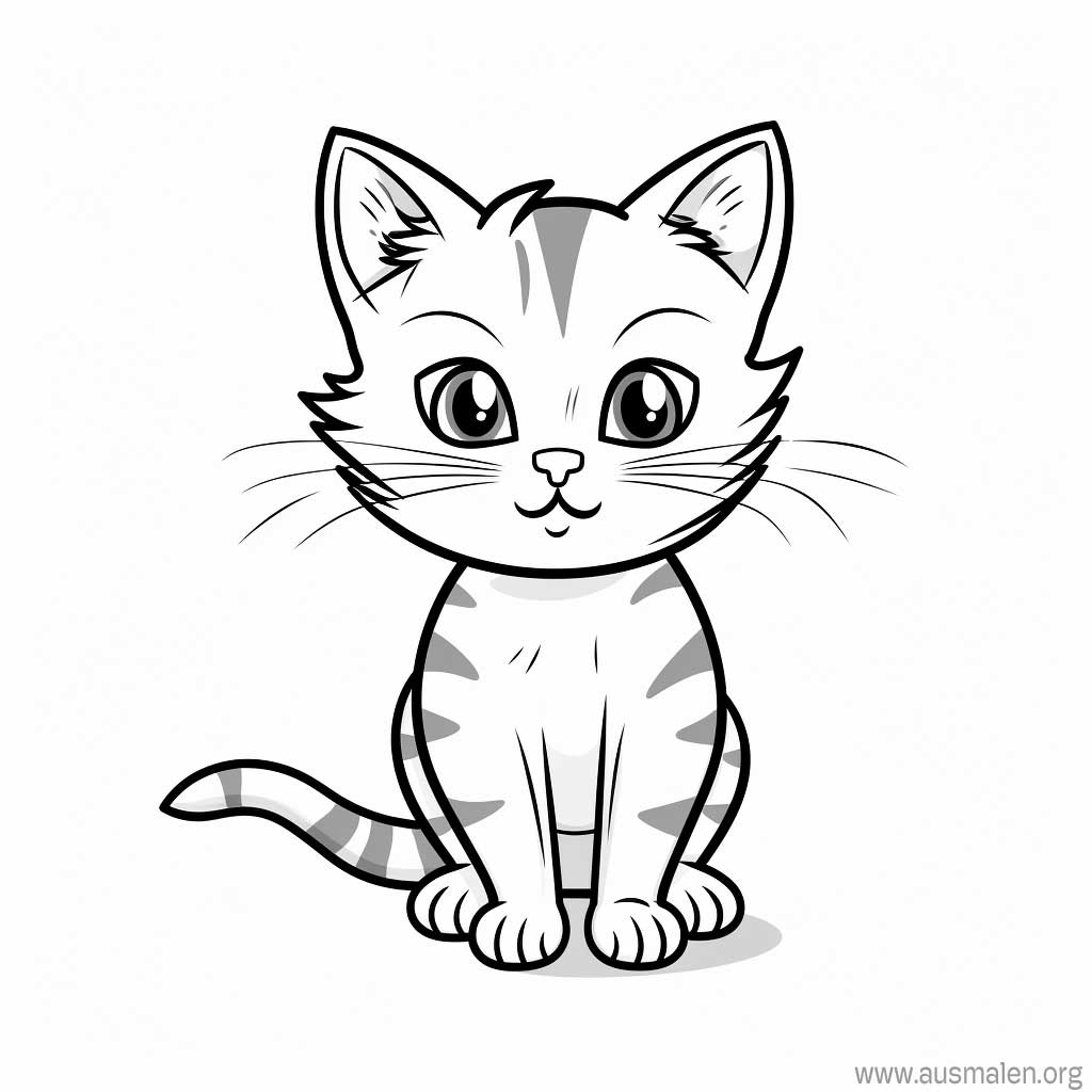  Ausmalbilder Katzen zum Ausdrucken - Kostenlose Malvorlagen 
