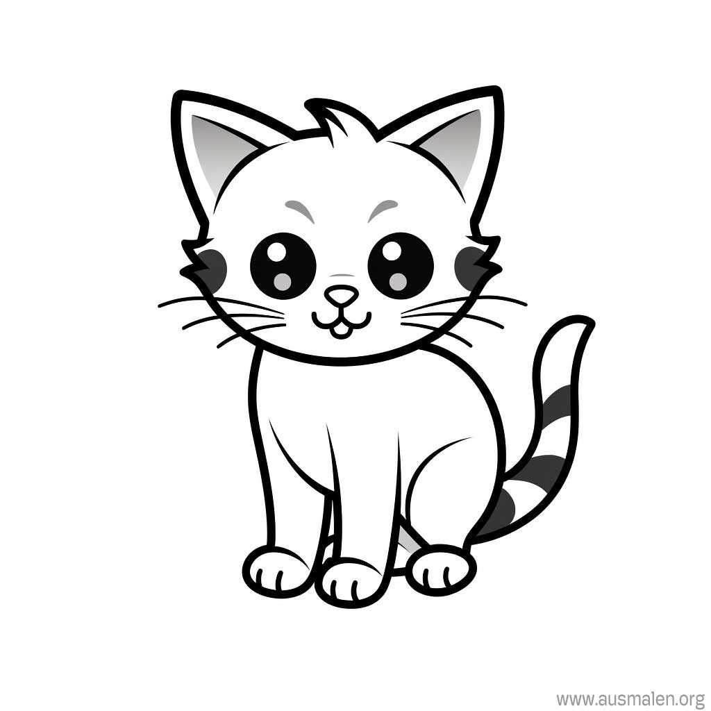  Ausmalbilder Katzen zum Ausdrucken - Kostenlose Malvorlagen Bildidee 