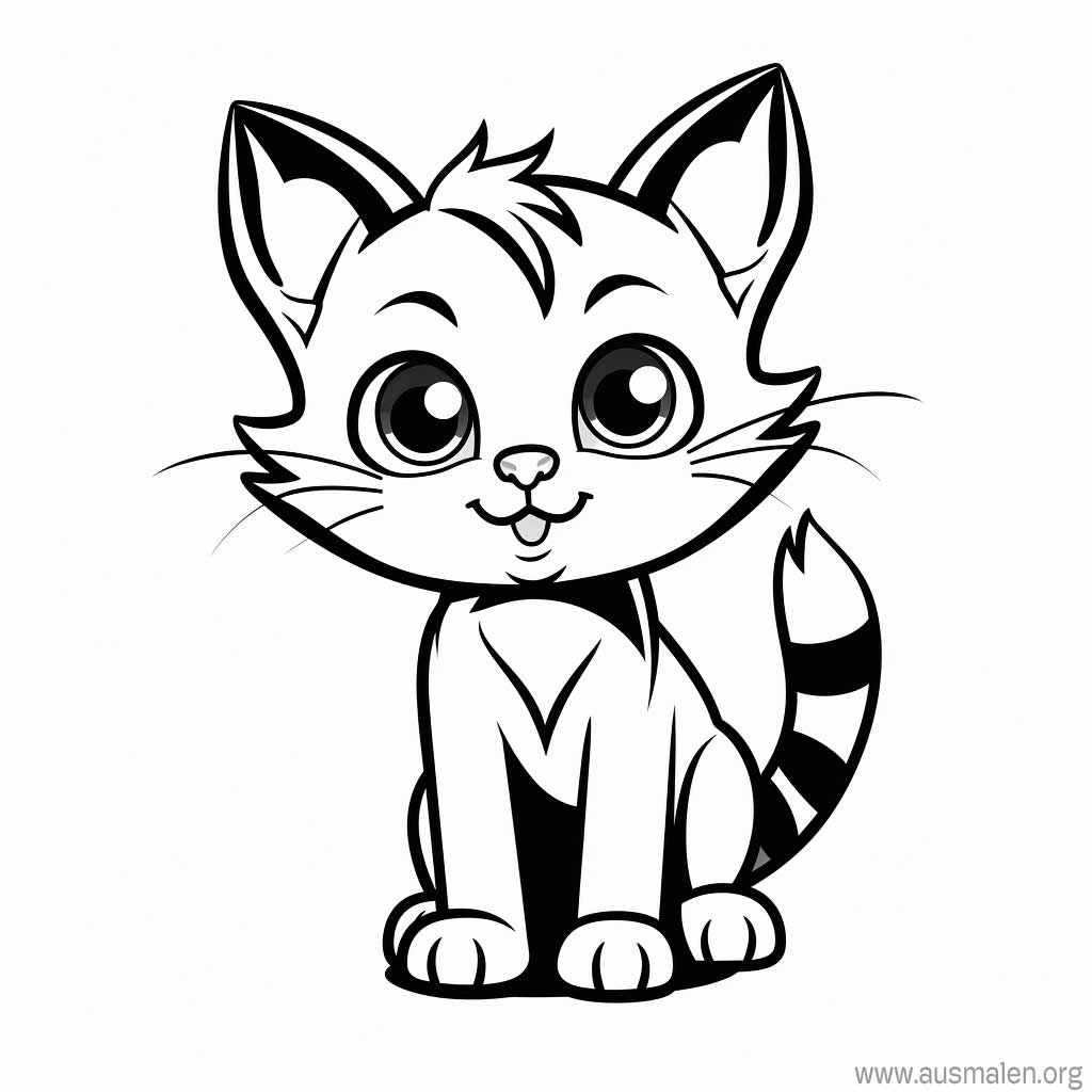  Ausmalbilder Katzen zum Ausdrucken - Kostenlose Malvorlagen 