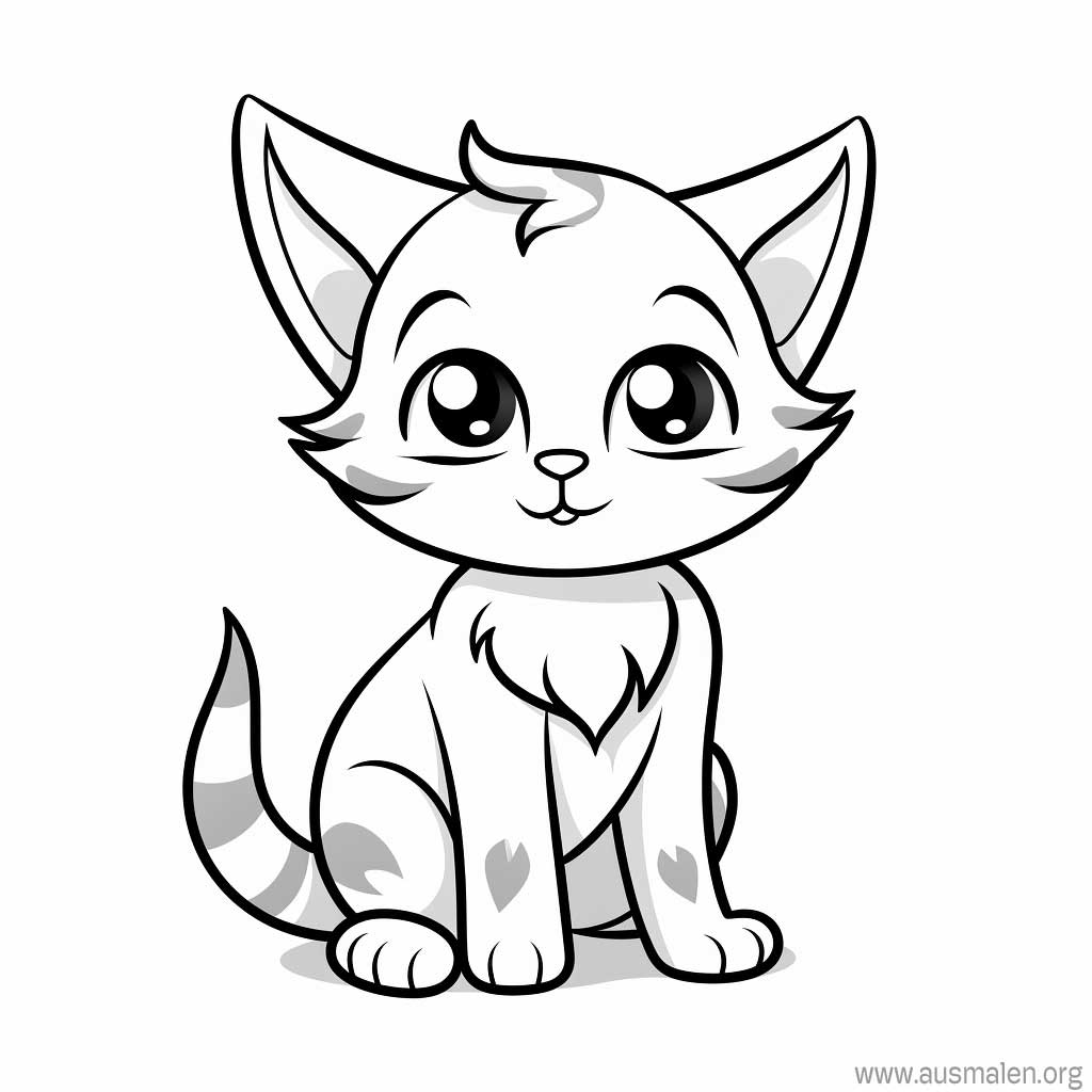  Foto zu Ausmalbilder Katzen zum Ausdrucken - Kostenlose Malvorlagen 