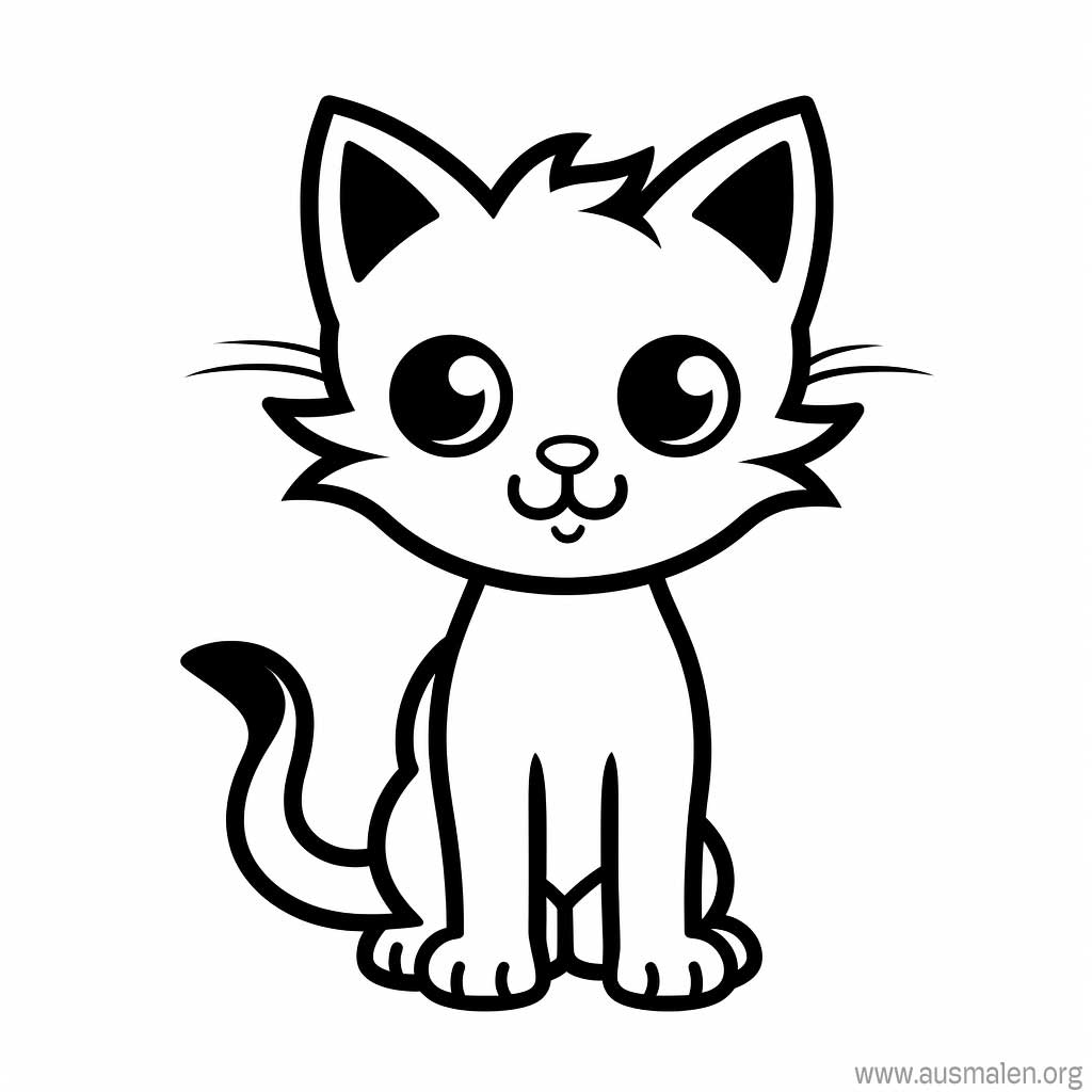 Ausmalbilder Katzen zum Ausdrucken - Kostenlose Malvorlagen 
