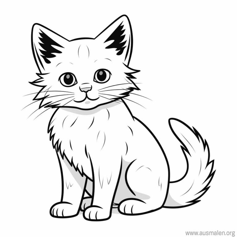 Ausmalbilder Katzen zum Ausdrucken - Kostenlose Malvorlagen 