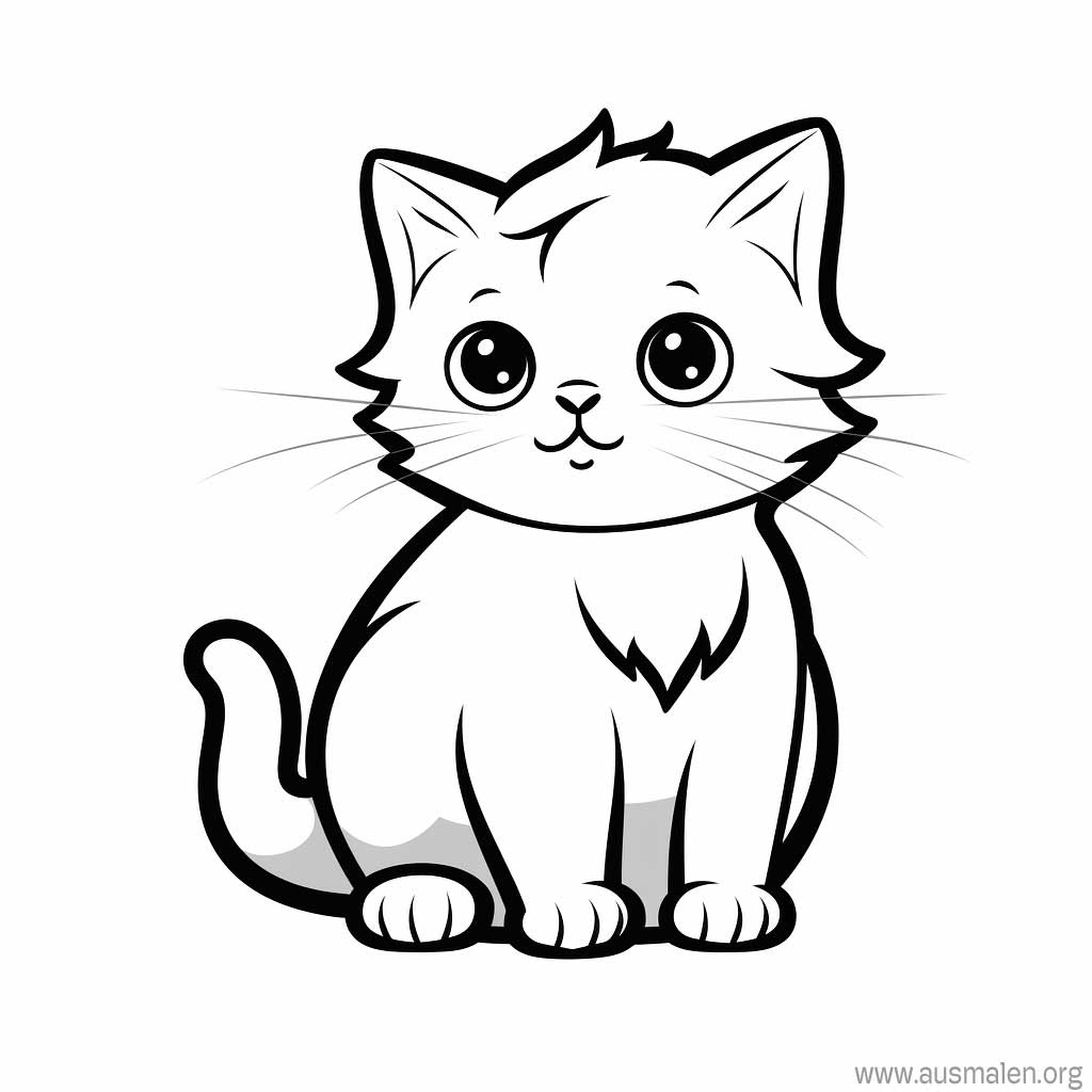  Ausmalbilder Katzen zum Ausdrucken - Kostenlose Malvorlagen Illustration 