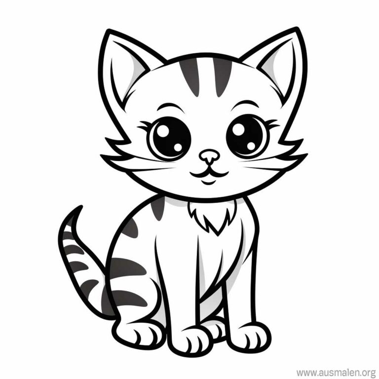  Ausmalbilder Katzen zum Ausdrucken - Kostenlose Malvorlagen 