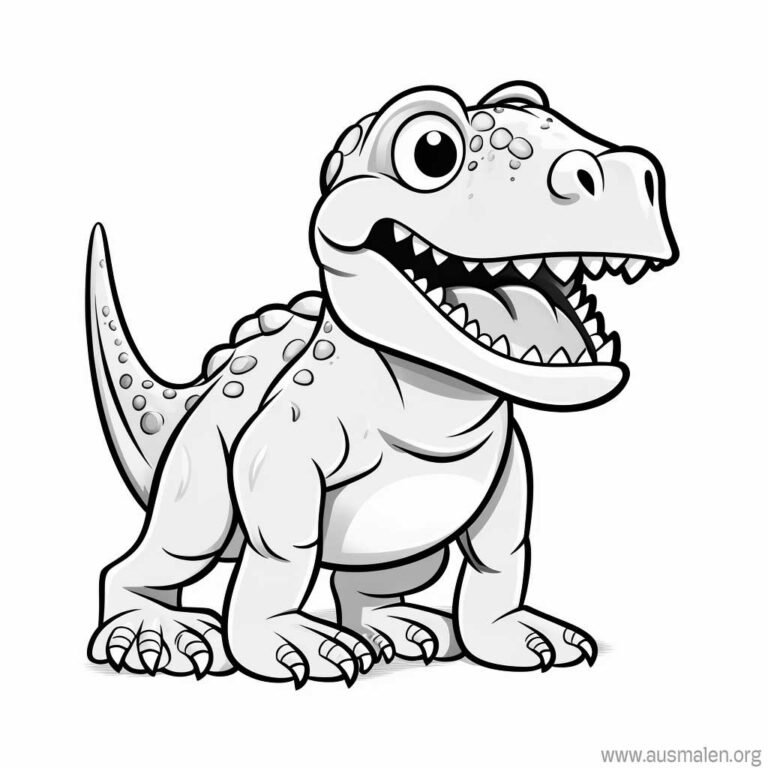  Ausmalbilder Dinosaurier zum Ausdrucken - Malvorlagen mit Dinos Illustration 