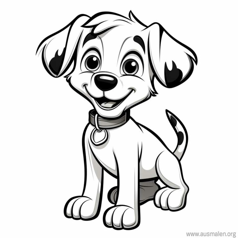 Ausmalbilder Hunde zum Ausdrucken - Kostenlose Malvorlagen