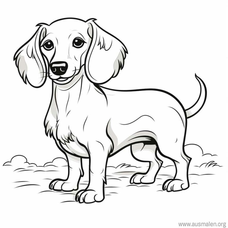 Ausmalbilder Hunde zum Ausdrucken - Kostenlose Malvorlagen