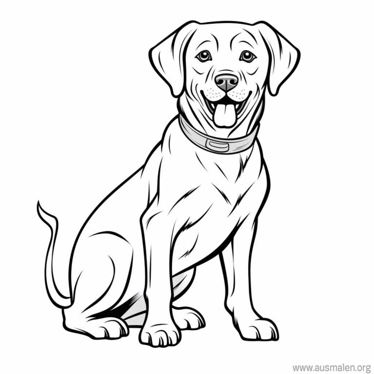 Ausmalbilder Hunde zum Ausdrucken - Kostenlose Malvorlagen