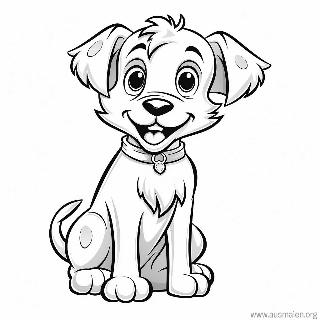 Ausmalbilder Hunde zum Ausdrucken - Kostenlose Malvorlagen