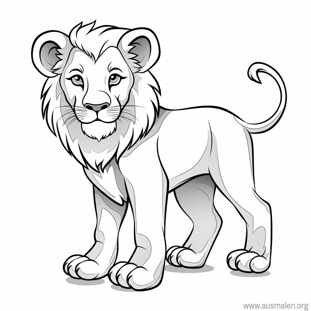  Ausmalbilder Löwe zum Ausdrucken - Kostenlose Malvorlagen Illustration 