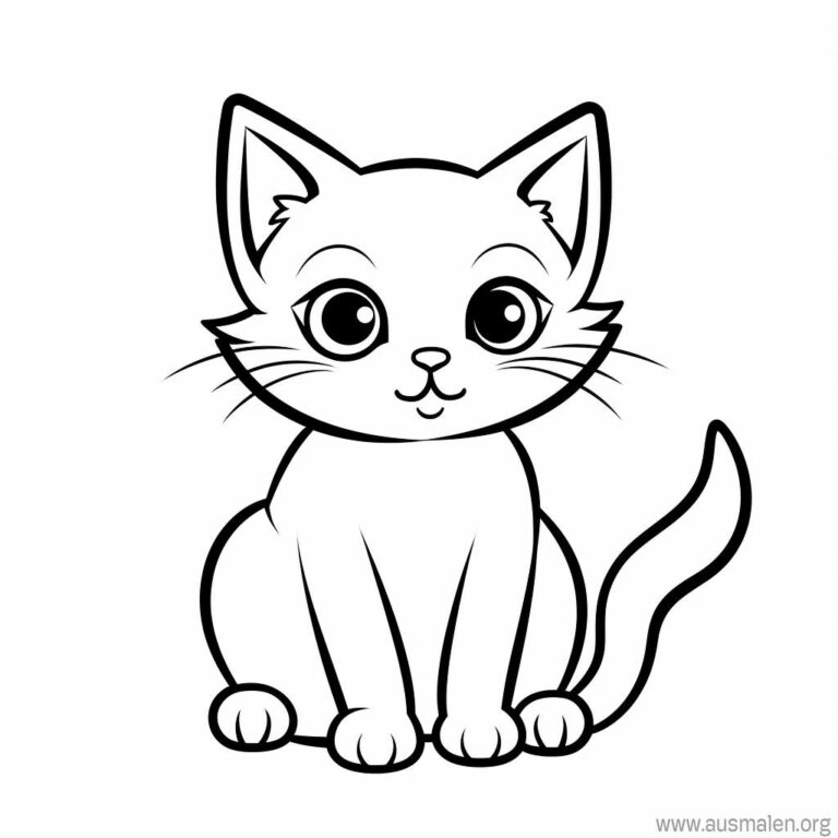 Foto zu Ausmalbilder Katzen zum Ausdrucken - Kostenlose Malvorlagen 