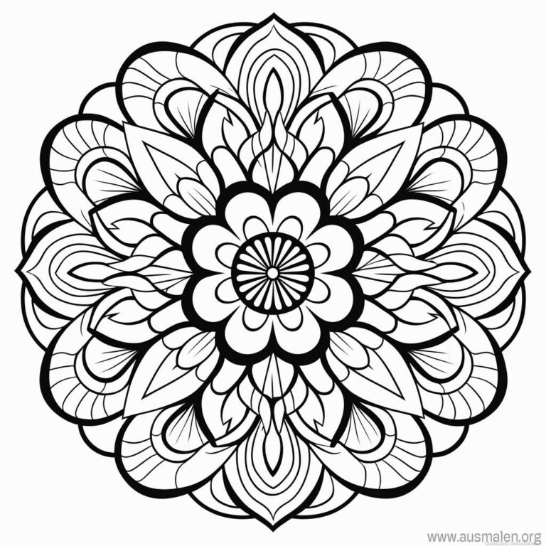  Mandala zum Ausmalen - Kostenlos ausdrucken Bildidee 