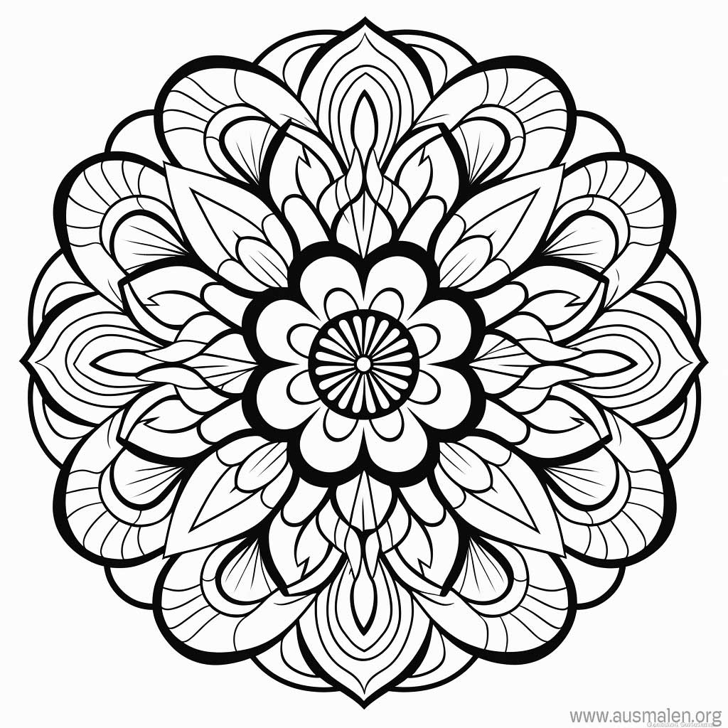  Mandala zum Ausmalen - Kostenlos ausdrucken Illustration 