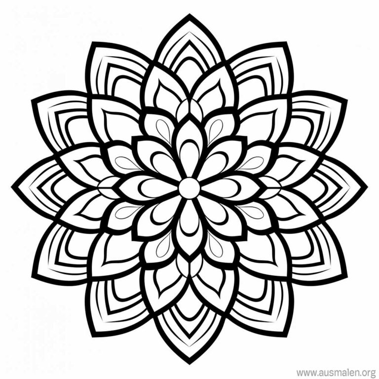 Mandala zum Ausmalen - Kostenlos ausdrucken