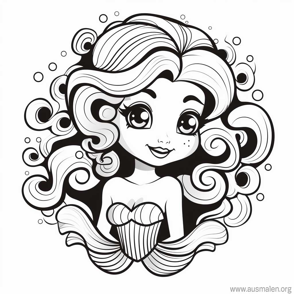  Foto zu Ausmalbilder Meerjungfrau zum Ausdrucken - Kostenlose Malvorlagen 