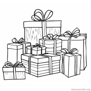 ausmalbild-geschenke-set