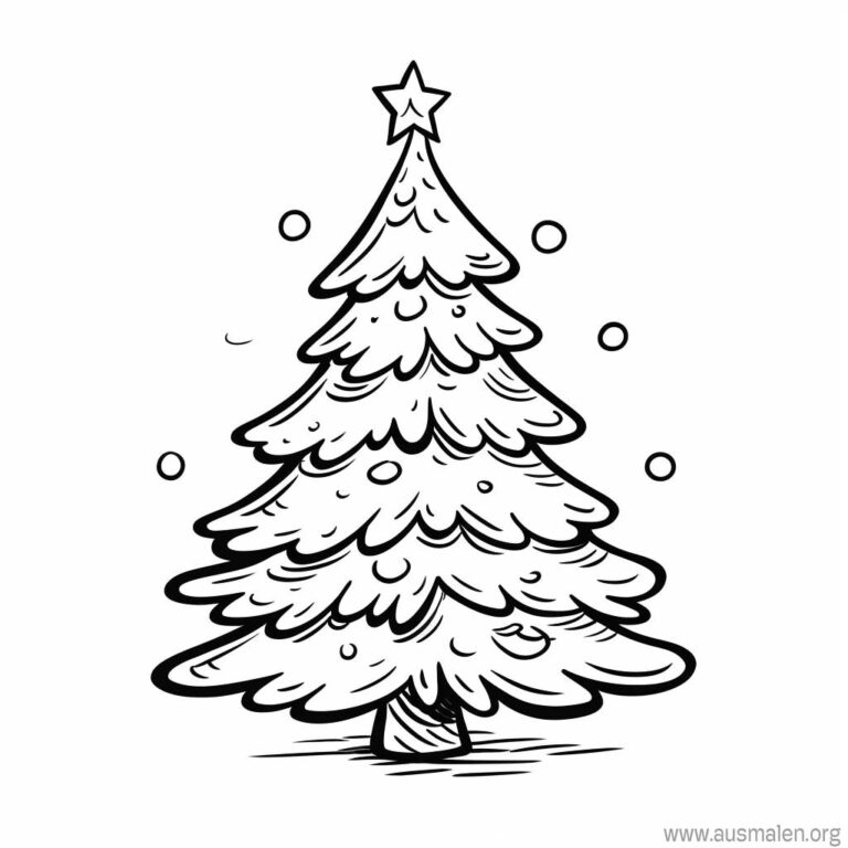 Ausmalen für Alle: Kostenlose Tannenbaum-Ausmalbilder für die Weihnachtszeit!