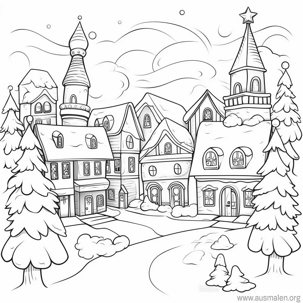  Ausmalbilder Weihnachten zum Ausdrucken - Kostenlose Malvorlagen Illustration 