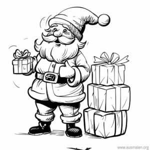 ausmalbild-weihnachtsmann-geschenke