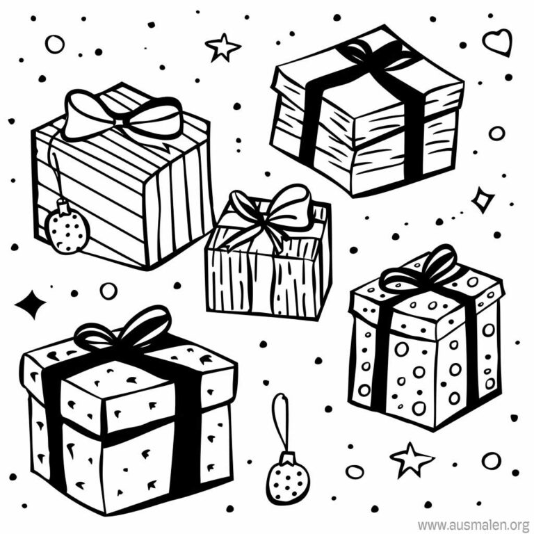  Ausmalbilder Geschenke zum Ausdrucken - Kostenlose Malvorlagen Bildidee 