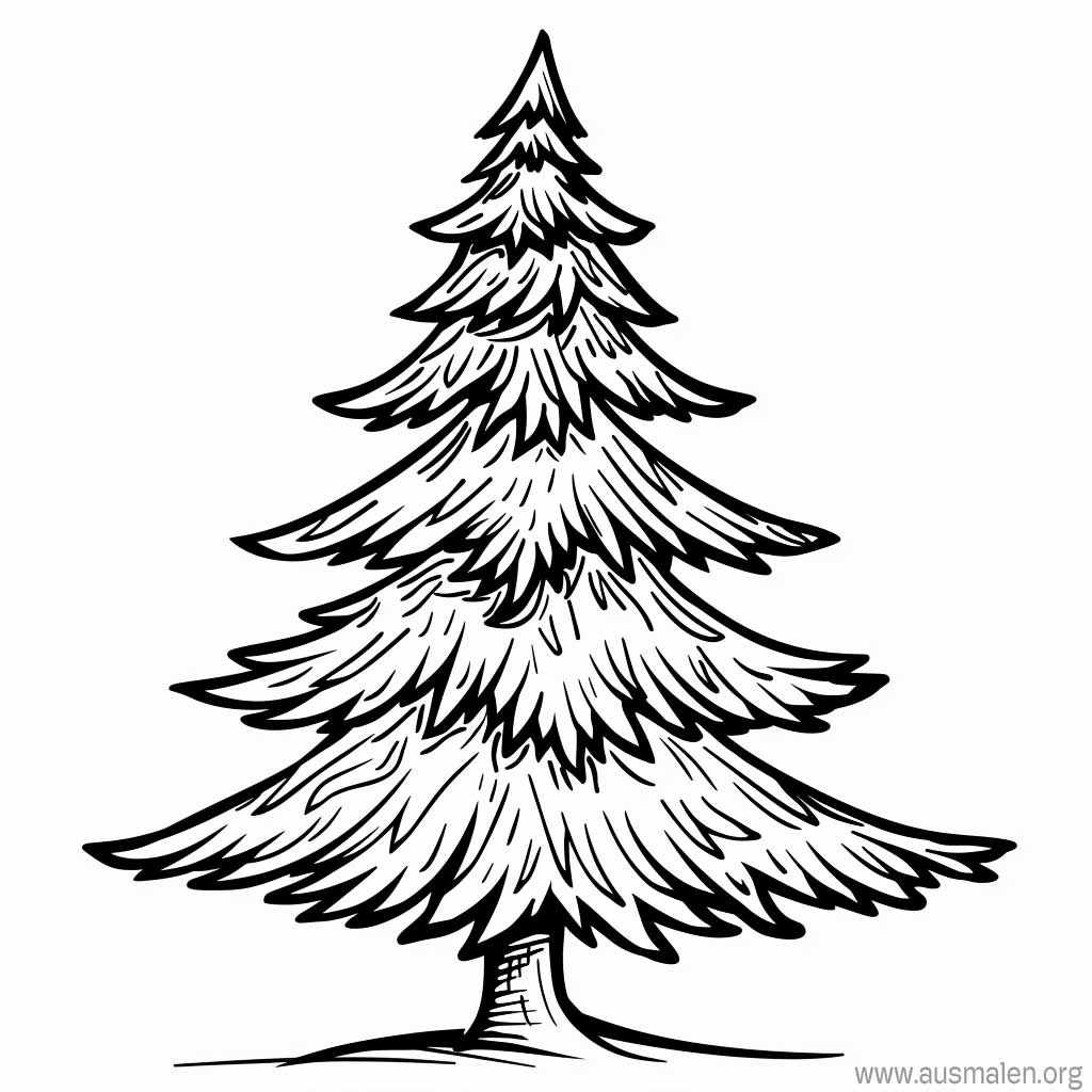Ausmalbilder Tannenbaum zum Ausdrucken Kostenlose Malvorlagen