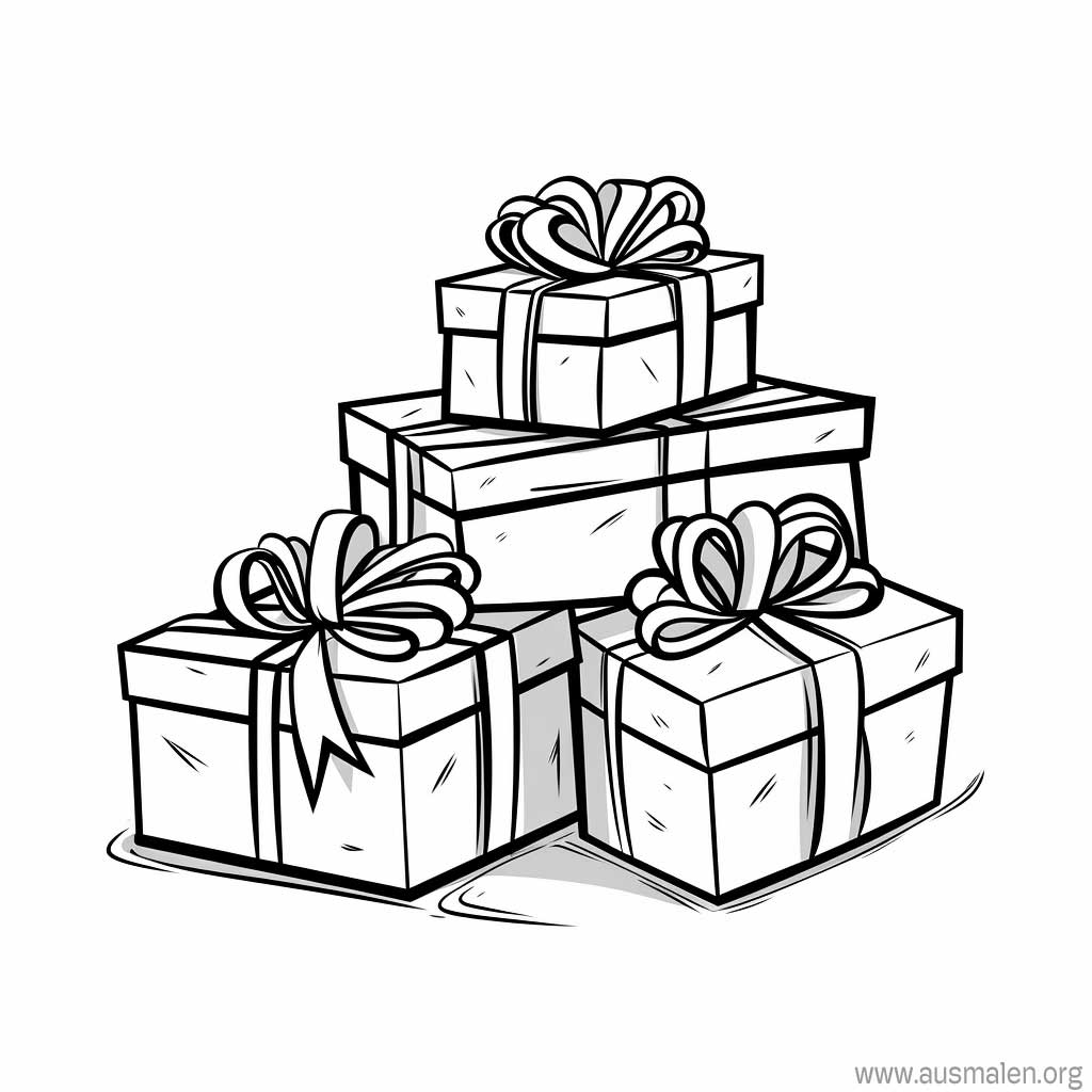  Ausmalbilder Geschenke zum Ausdrucken - Kostenlose Malvorlagen Bildidee 